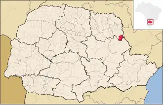 Kaart van São José da Boa Vista