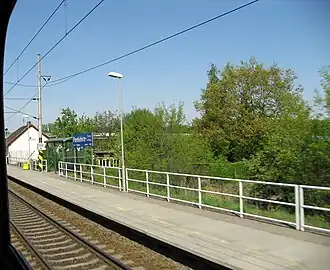 Spoorzijde van het station