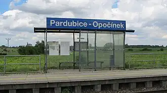 Spoorzijde van het station