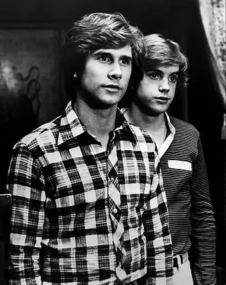 Shaun Cassidy (r) en Parker Stevenson in 1977