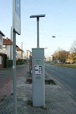 Parkeerkaartjesautomaat op zonne-energie