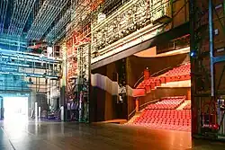 grote zaal achter de schermen