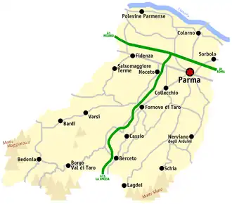 Kaart van Parma (PR)