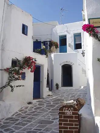 Moderne woningen op Paros.