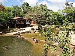 Watervallen van Cachoeiras da Jacuba in de gemeente Jaguaraçu