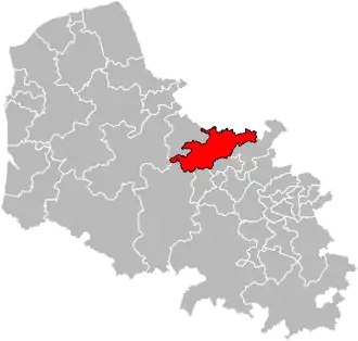 Locatie van het kanton