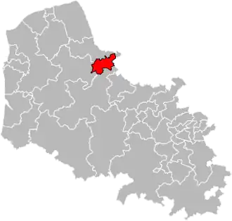 Locatie van het kanton