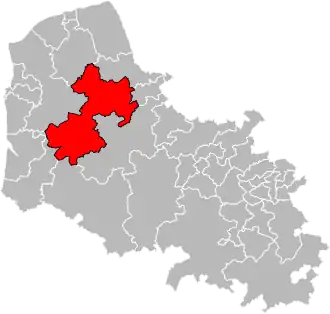 Locatie van het kanton