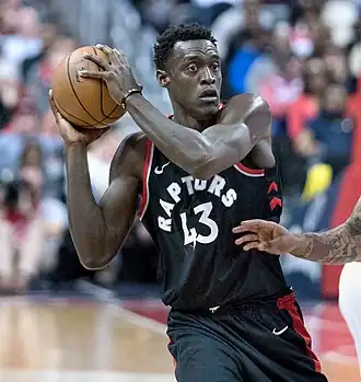 Siakam in 2018 voor de Toronto Raptors