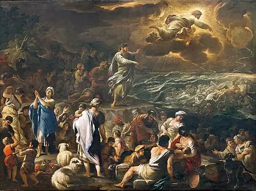 De doortocht door de Rode Zee, door Giordano