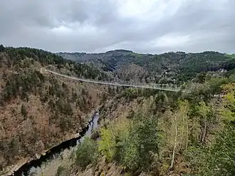 Voetbrug over de Gorges de Lignon