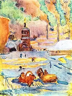 Moskou in de winter, 1912