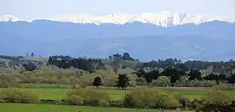 Zicht op Tararua Range vanuit Wairarapa