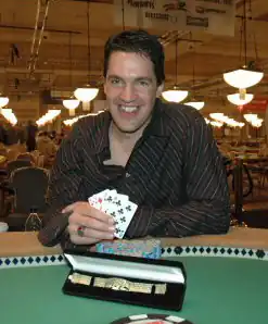 Poels tijdens de World Series of Poker 2005