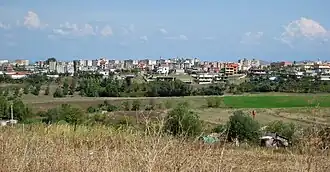 Stadscentrum gezien vanuit het zuidwesten