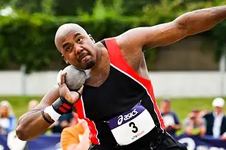 Patrick Cronie in actie als AAC-atleet tijdens de NK van 2017 in Utrecht.