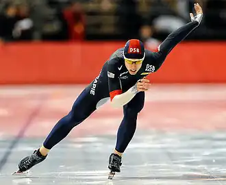 Patrick Meek tijdens de Amerikaanse kampioenschappen afstanden in 2009.