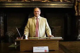 Paul Cordy in het stadhuis van Antwerpen