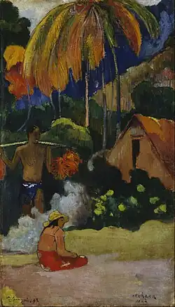 Landschap in Tahiti - Paul Gauguin