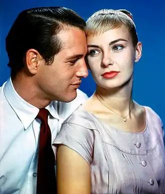 Publiciteitsfoto van Paul Newman en Joanne Woodward ter promotie van The Long, Hot Summer (1958)
