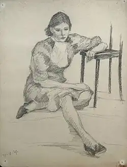 Paul Schreiber - schets - vrouw - 20-10-1937
