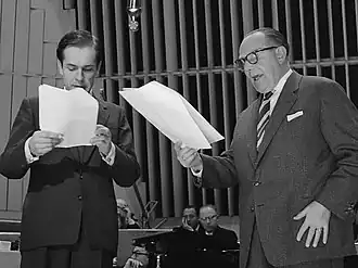 Paul van der Lek en rechts Jan van Ees (1959)