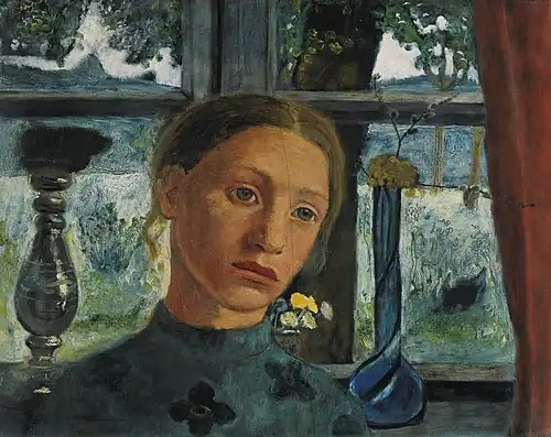 Mädchenkopf vor einem Fenster, ca. 1902), Kunsthalle Bremen