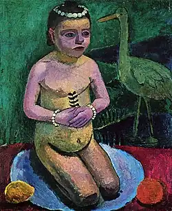 Kindernakt mit Storch, 1906