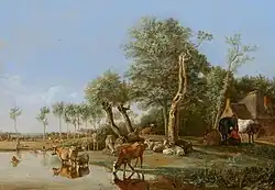 Paulus Potter, Het spiegelende koetje, 1648