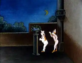 Handgeschilderde scène