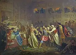 Sophia van Litouwen grijpt de gouden riem van Vasili Kosoy (1861)