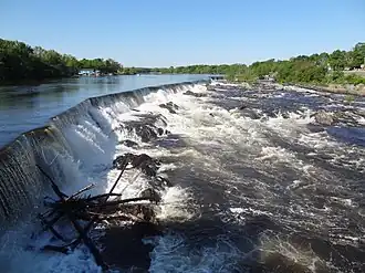 Pawtucket waterval bij Lowell, Massachusetts