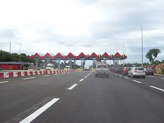 Tolstation op de A9 bij Pula