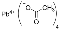 Structuurformule van lood(IV)acetaat
