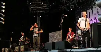 A Day to Remember op het Zweedse festival Peace & Love in Borlänge in 2010