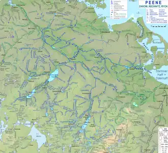 Stroomgebied van de Peene, en de zeearm Peenestrom
