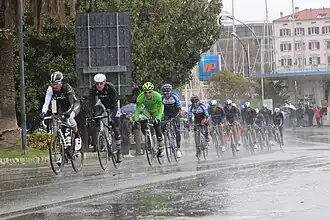 Het peloton in Savona