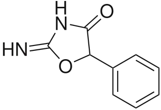 Structuurformule van racemisch pemoline