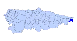 Kaart van Peñamellera Baja