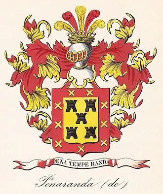 Wapen van de familie de Peñaranda de Franchimont, I.Stein d'Altenstein, 1845