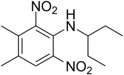 Structuurformule van pendimethalin