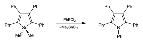 Synthese van tetrafenylborool