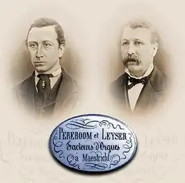 Bedrijfslogo en afbeeldingen van de eigenaren