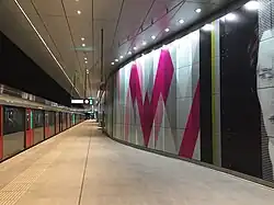 Metrostation Europaplein, mei 2018.