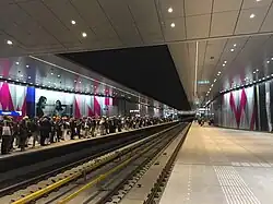 Metrostation Europaplein, mei 2018.