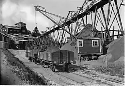 Het laden van erts in Persberg rond 1920