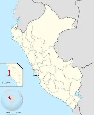 Ligging van Callao in Peru
