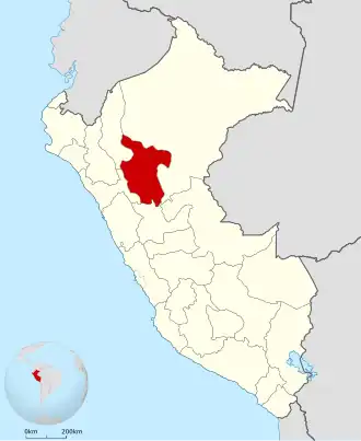 Ligging van San Martín in Peru