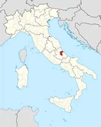 Kaart met ligging provincie