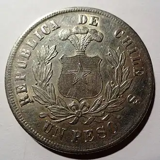 Chileense peso van 1886